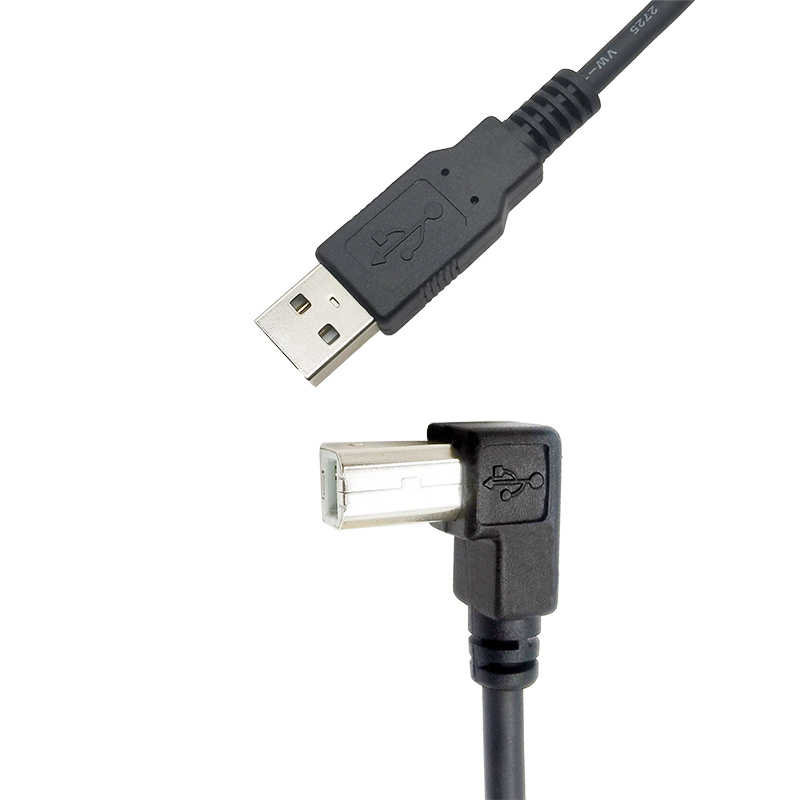 USB2.0 A TYPE MALE TO USB2.0 B-TYPE 90D MALE CABLE