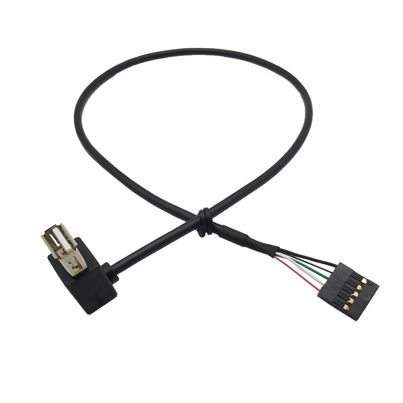 USB2.0 A type Female 90D to Pitch2.54 Housing cable