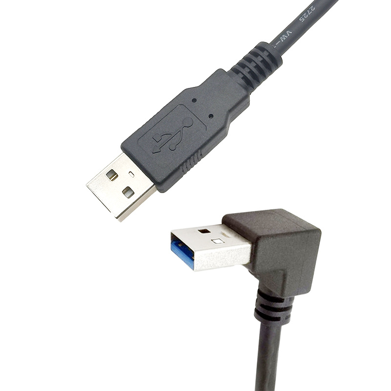 USB2.0 A TYPE MALE TO USB2.0 A-TYPE 90D MALE CABLE