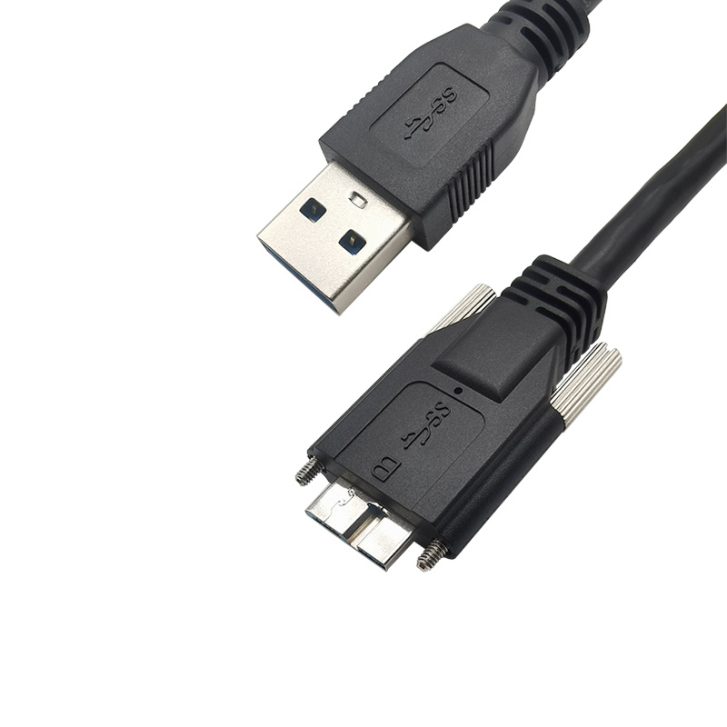 USB3.0 A type Male to Micro USB3.0 B type Male with screw cable
