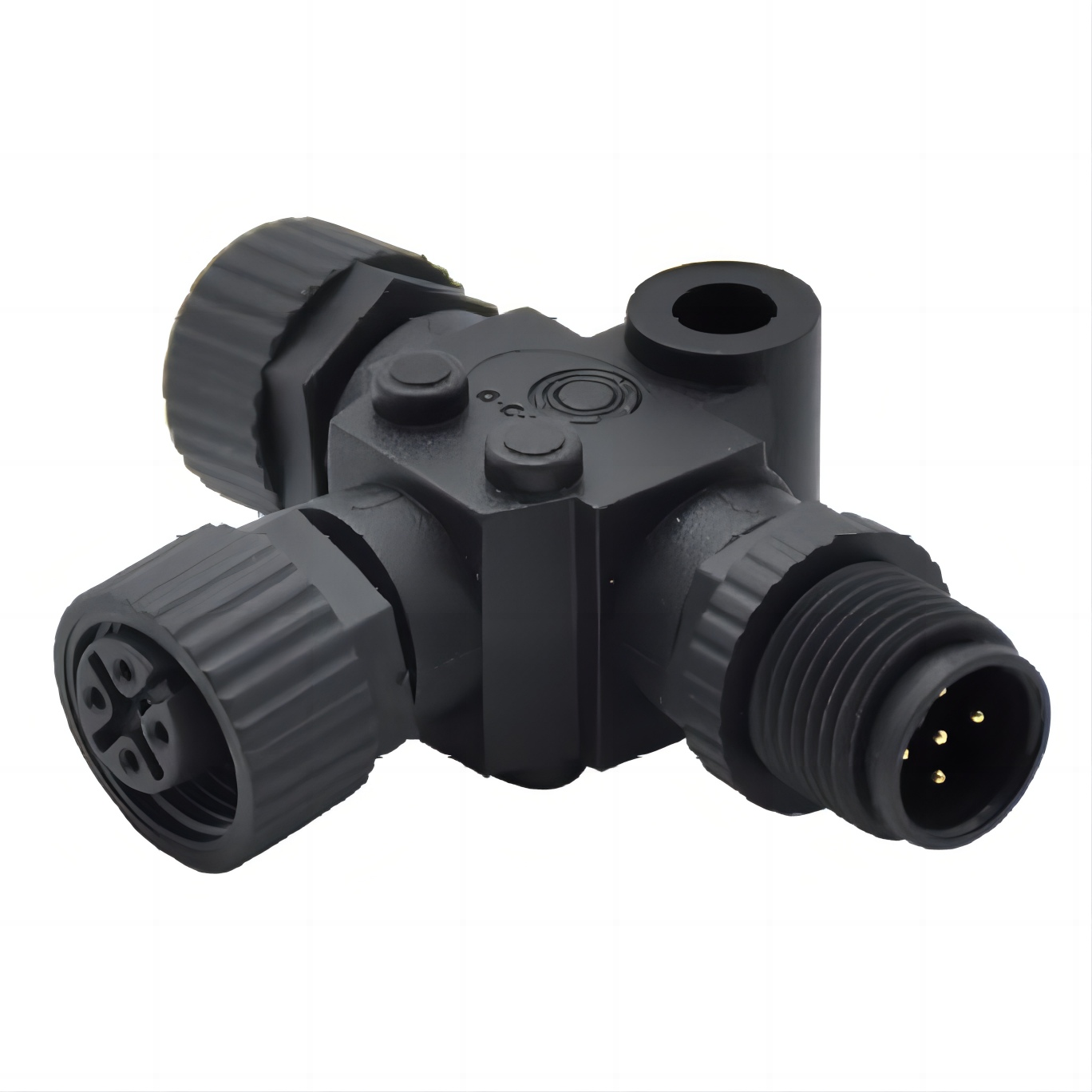 M12 Female*2pcs to Male T Adapter