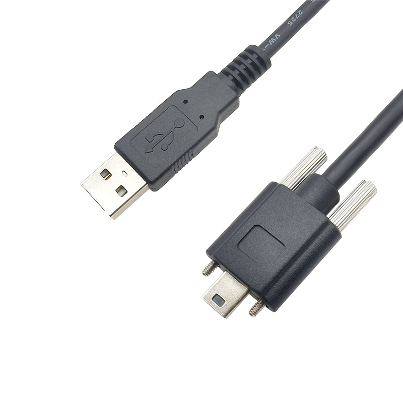 USB2.0 Camer link Cable A Male To Mini usb2.0 B 5Pin Long screw Type Male-3M