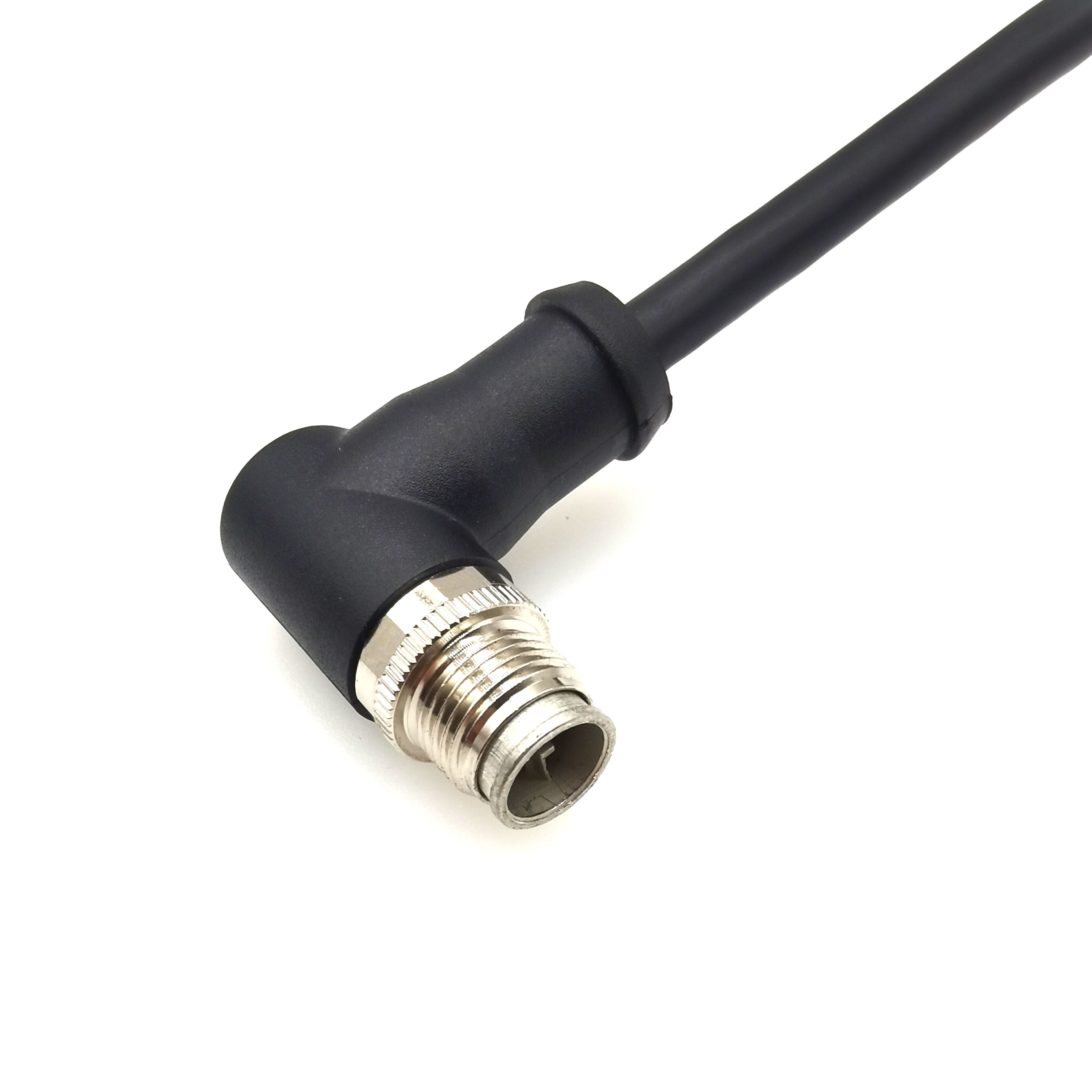 M12 Male 90D to RJ45 90D & Open Cable