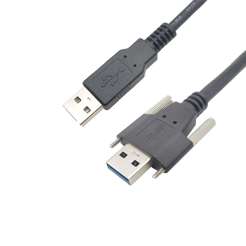USB2.0 A TYPE MALE TO USB2.0 A-TYPE MALE SCREW CABLE