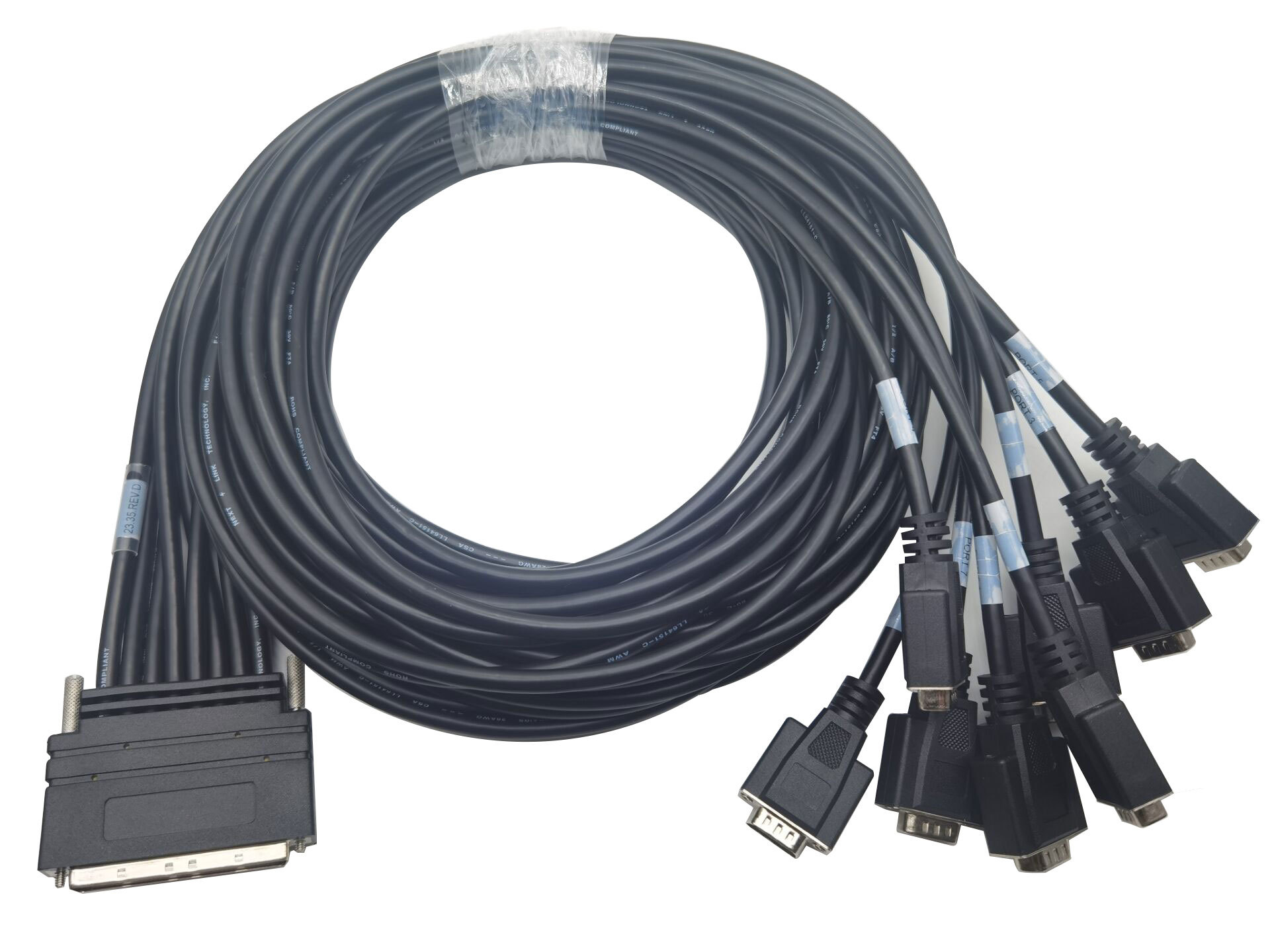 LFH160pin Male to DB9 Male*8 CABLE