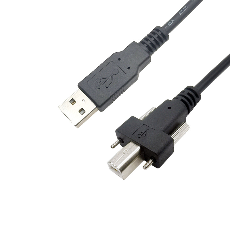 USB2.0 A TYPE MALE TO USB2.0 B-TYPE MALE SCREW CABLE