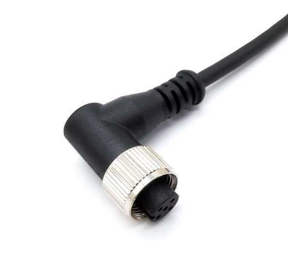 M12 Male 90D to RJ45 90D & Open Cable